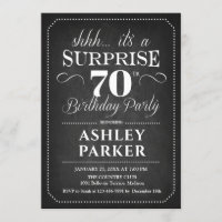 Aniversário de 70 Surpresa - Preto para Painéis Al