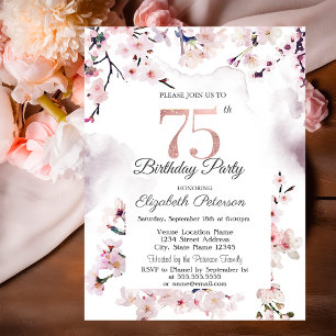 Convites Aniversário de 75 anos da Flor de Cerejeira