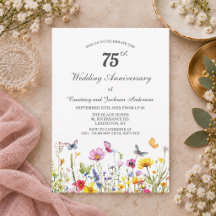 Aniversário de 75 anos de Casamento com Flores Sil