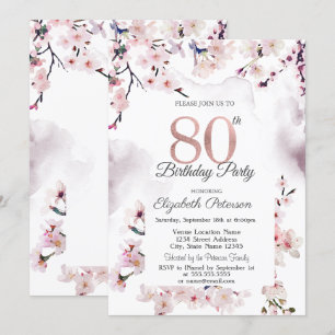 Convites Aniversário de 80 anos da Cherry Blossom
