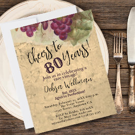 Convites Aniversário de 80 anos do Vinhedo | Parabéns a 80