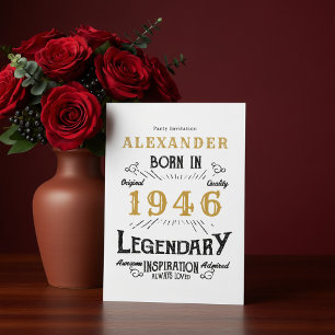 Convites Aniversário de 80 anos Nascido em 1946 Ouro Branco