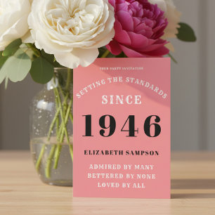 Convites Aniversário de 80 anos Personalizado 1946 Adicione