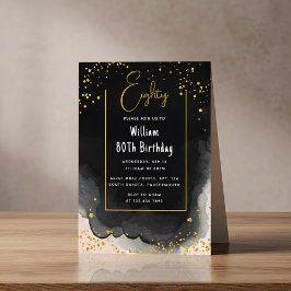 Convites Aniversário de 80 de Bicicleta Feliz e Humor Adult