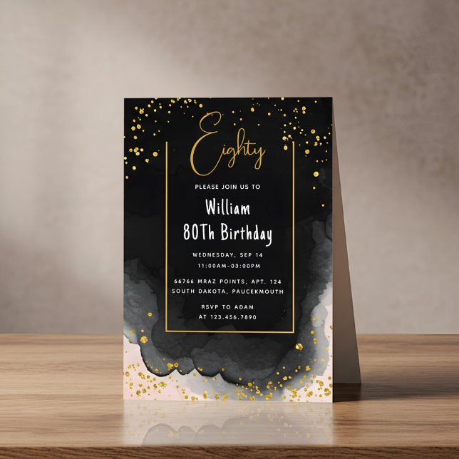 Convites Aniversário de 80 de Bicicleta Feliz e Humor Adult (Criador carregado)