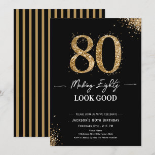 Convites Aniversário de 80 que parece bom