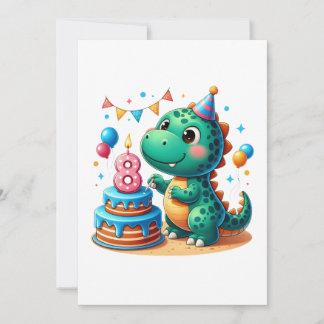 Convites Aniversário de 8 anos do Dino