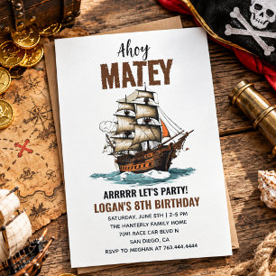 Convites Aniversário de 8 anos do Navio Pirata!