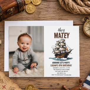 Convites Aniversário de 8 anos do Navio Pirata Ahoy!