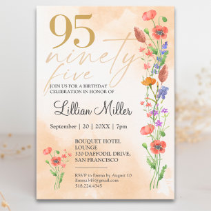 Convites Aniversário de 95 anos da Suave Flor Silvestre Par