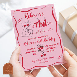 Convites Aniversário de Adulto Um Pouco Mais Velho Pink Ret