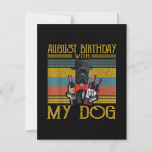 Convites Aniversário de Agosto Com Meu Cachorro Cane Corso 