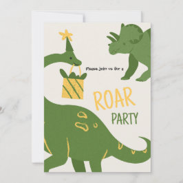 Convites Aniversário de Animais da Festa Roar