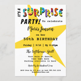 CONVITES ANIVERSÁRIO DE ANIVERSÁRIO DE SURPRESA QUALQUER CO