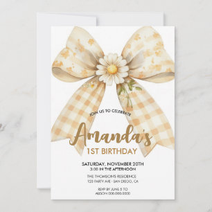 Convites Aniversário de arco de margarida elegante