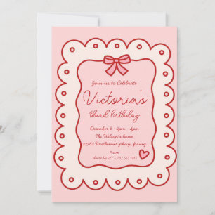 Convites Aniversário de Arco Desenho Adorável na Mão