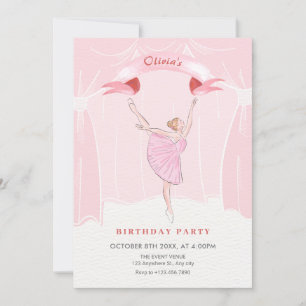 Convites Aniversário de bailarina rosa