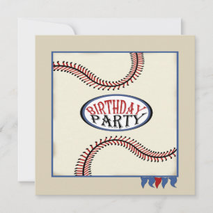 Convites Aniversário de Basebol em Casa