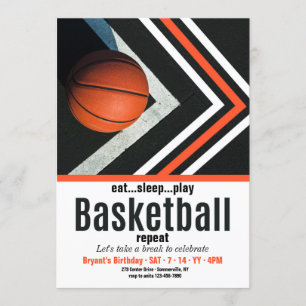 Convites Aniversário de Basquetebol