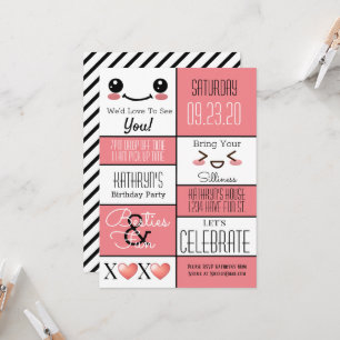 Convites Aniversário de Bestie Divertido 