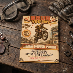 Convites Aniversário de Bicicleta de Terra Editável