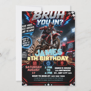 Convites Aniversário de Bicicleta de Terra Editável