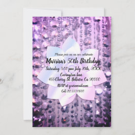 Convites Aniversário de Boca-rosa e roxa