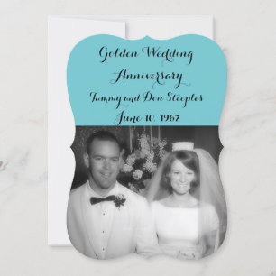 Convites Aniversário de Bodas de Ouro #3 Cor 6DC5D0