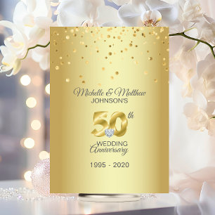 Convites Aniversário de Bodas de Ouro 50 Personalizado