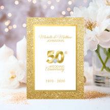 Aniversário de Bodas de Ouro de 50 anos personaliz