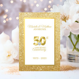 Convites Aniversário de Bodas de Ouro de 50 anos Personaliz