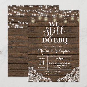 Convites Aniversário de Bodas de Renda Ainda Fazemos Aniver