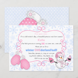 Convites Aniversário de Bola de Inverno Onederland