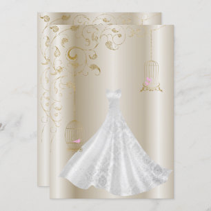 Convites Aniversário de Bronze de Champagne Casamento Moder