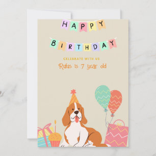 Convites aniversário de cachorro personalizado
