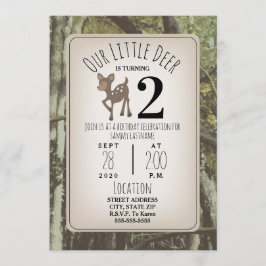 Convites Aniversário de Camo Deer