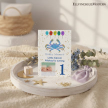 Aniversário de Câncer de um ano em Ouro & Balões &