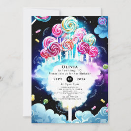 Convites Aniversário de Candyland Folha