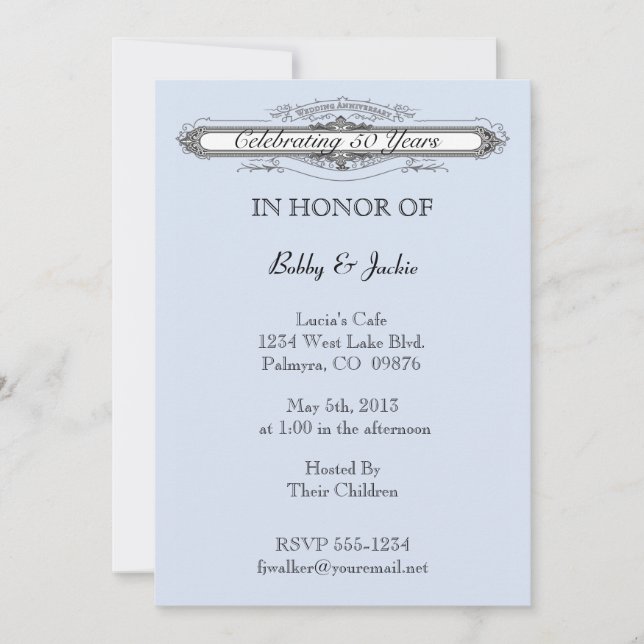 Convites Aniversário de Casamento (Frente)