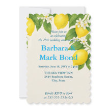 Aniversário de Casamento com 25 de Lemon Watercolo