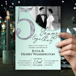 Convites Aniversário de Casamento com Foto Personalizada Ve