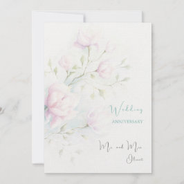 Convites Aniversário de Casamento da Magnolia Rosa