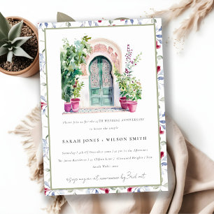 Convites Aniversário de Casamento da Porta Tropical de Marr