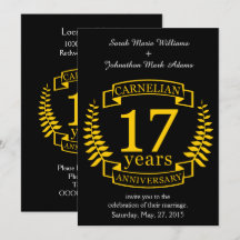 Aniversário de casamento de 17 anos - pedra precio