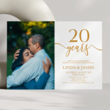 Aniversário de Casamento de 20 de Champagne Minima
