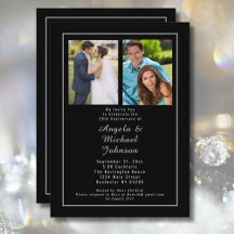 Aniversário de Casamento de 25 de Prata Negra Entã