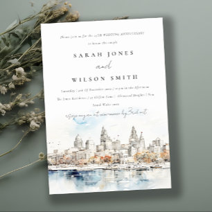 Convites Aniversário de Casamento de Aquarela de Kansas Mis