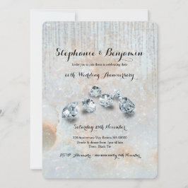 Convites Aniversário de Casamento de Diamante 60º Celestial