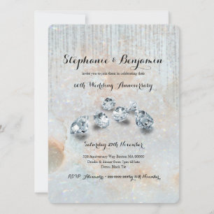 Convites Aniversário de Casamento de Diamante 60º Celestial