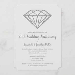 Convites Aniversário de Casamento de Diamante de 60 anos